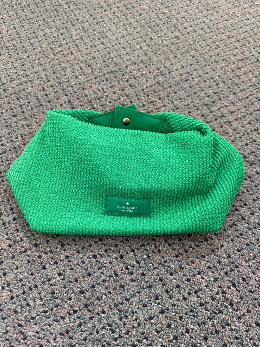 kate spade Emerald Green Woven Clutch
